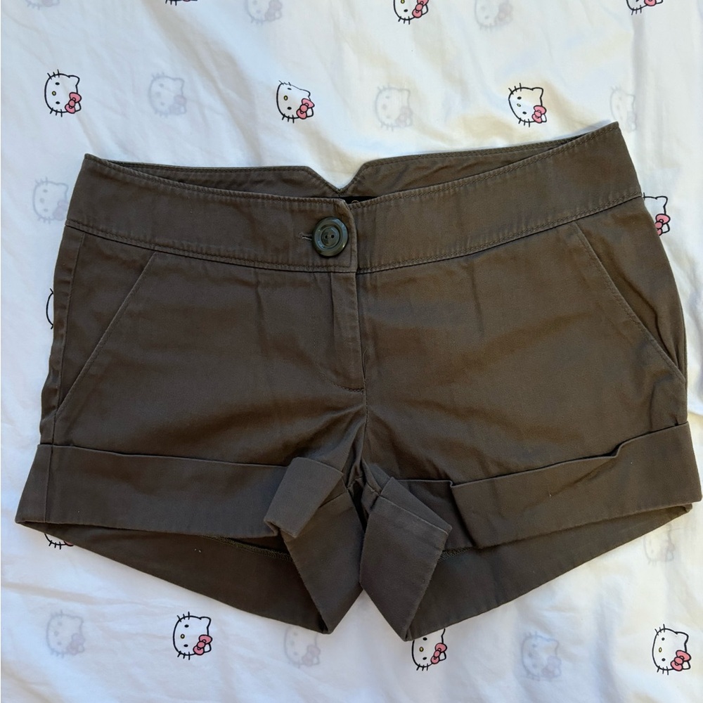 Y2K Rue 21 low rise green shorts